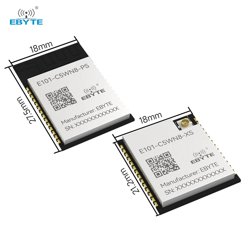 ESP32-C5 EBYTE E101-C5WN8-PS E101-C5WN8-XS WiFi6 BLE5 2.4GHz&5GHz Dual Band 8M Flash 20dBm AP STA Industrial-Grade