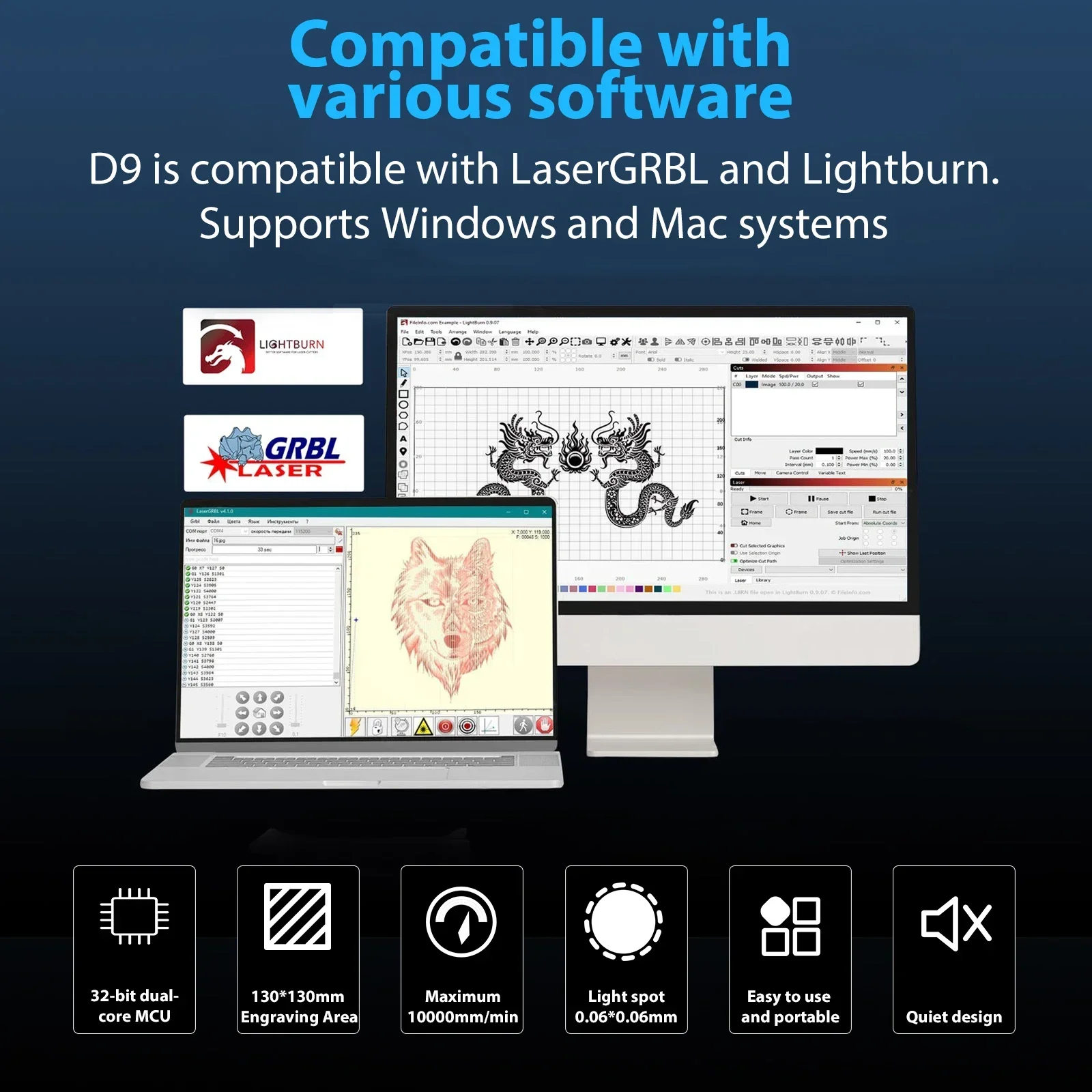 DIY and Create with DIMIFUN D9 4.5W Portable Laser Engraving Machine – Quick and Precise Results Guaranteed!