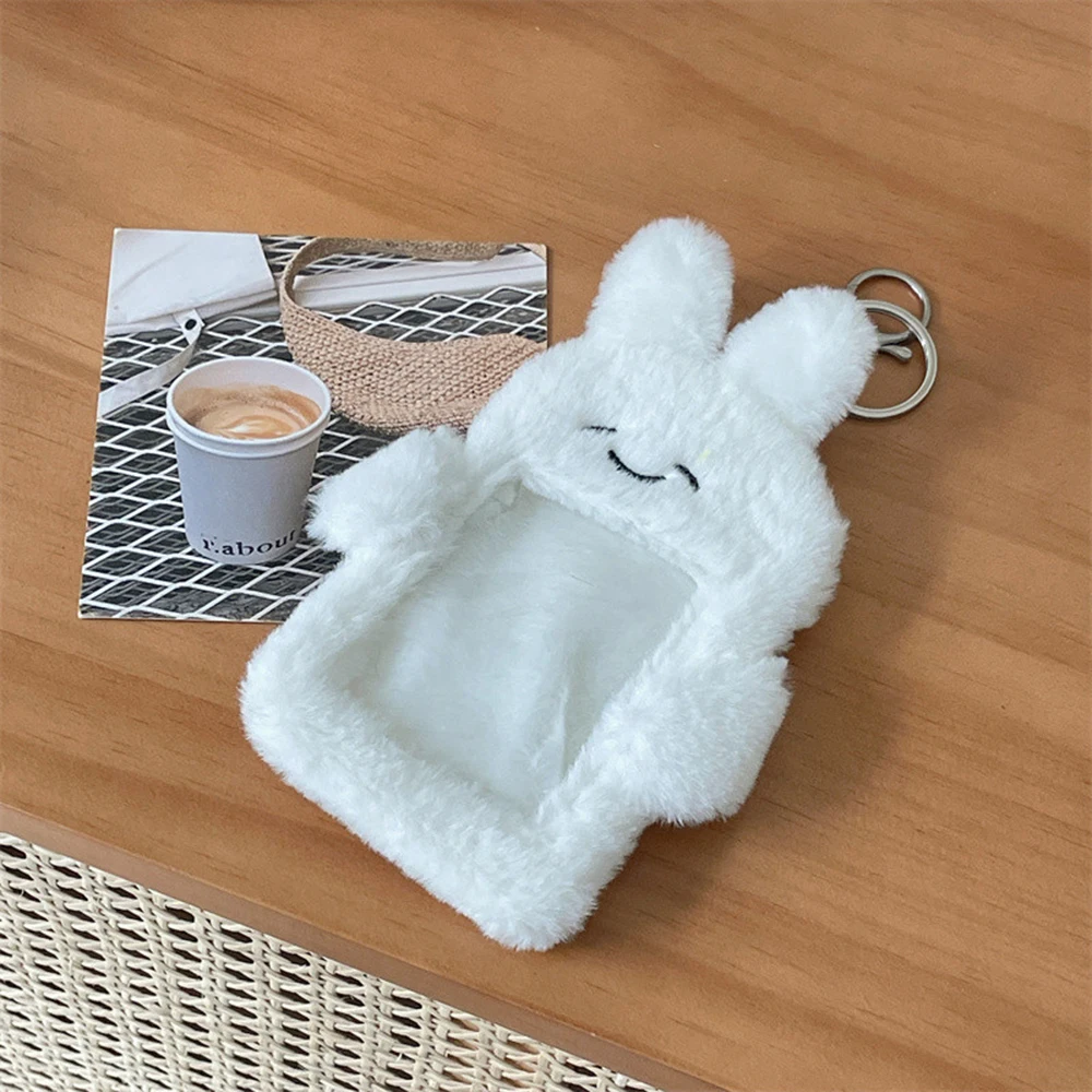 Plush Card Cover Star Chasing Pendant Cartoon Protector Case Animal Shape Cute Photo Card Holder Sweet ID Credit Case Keychain