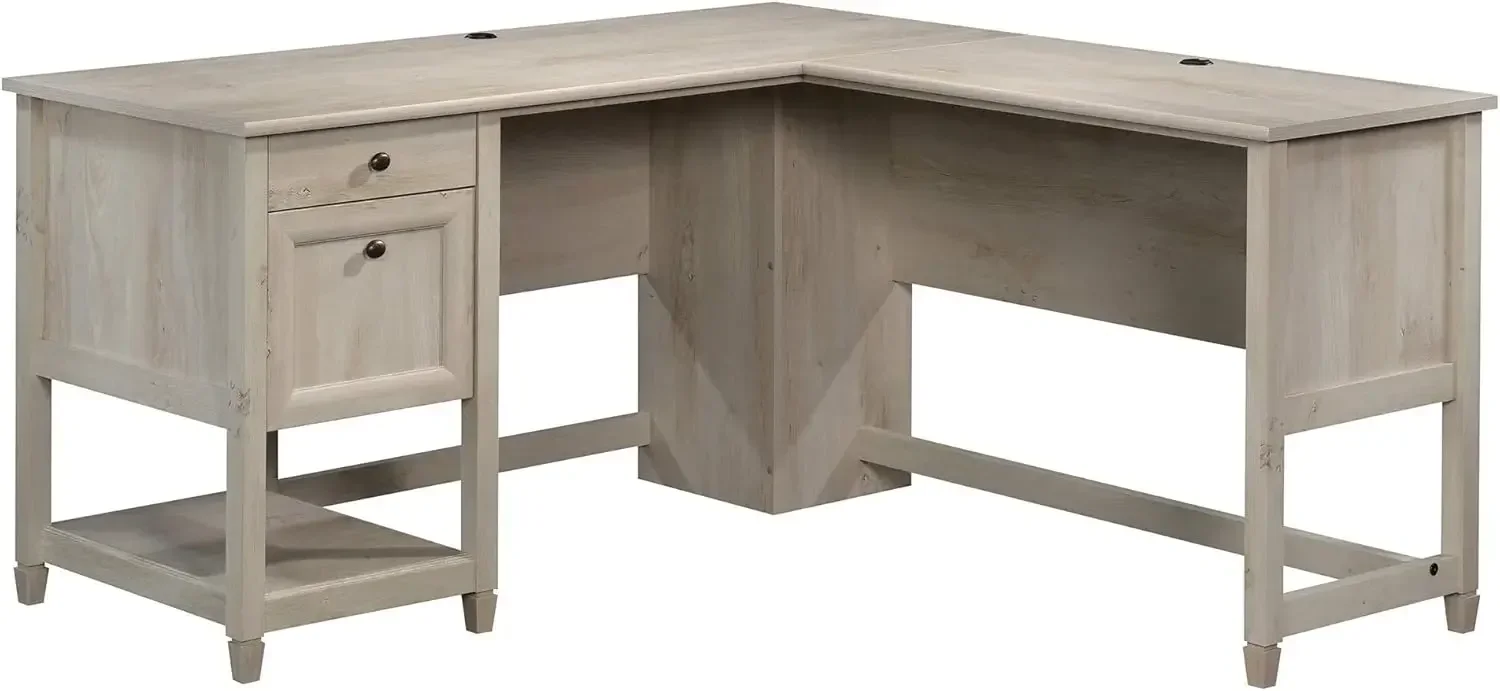 Edge Water L-Desk, L: 59.06 x W: 58.74 x H: 29.57, Chalked Chestnut finish