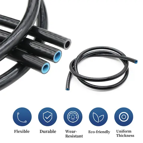 TPU 이중층 송진 오일 파이프 연료 튜브, 와이어 클램핑 튜브, 가솔린 호스, 디젤 파이프라인, 블랙 블루 코어, 6 ~ 25mm, 1m