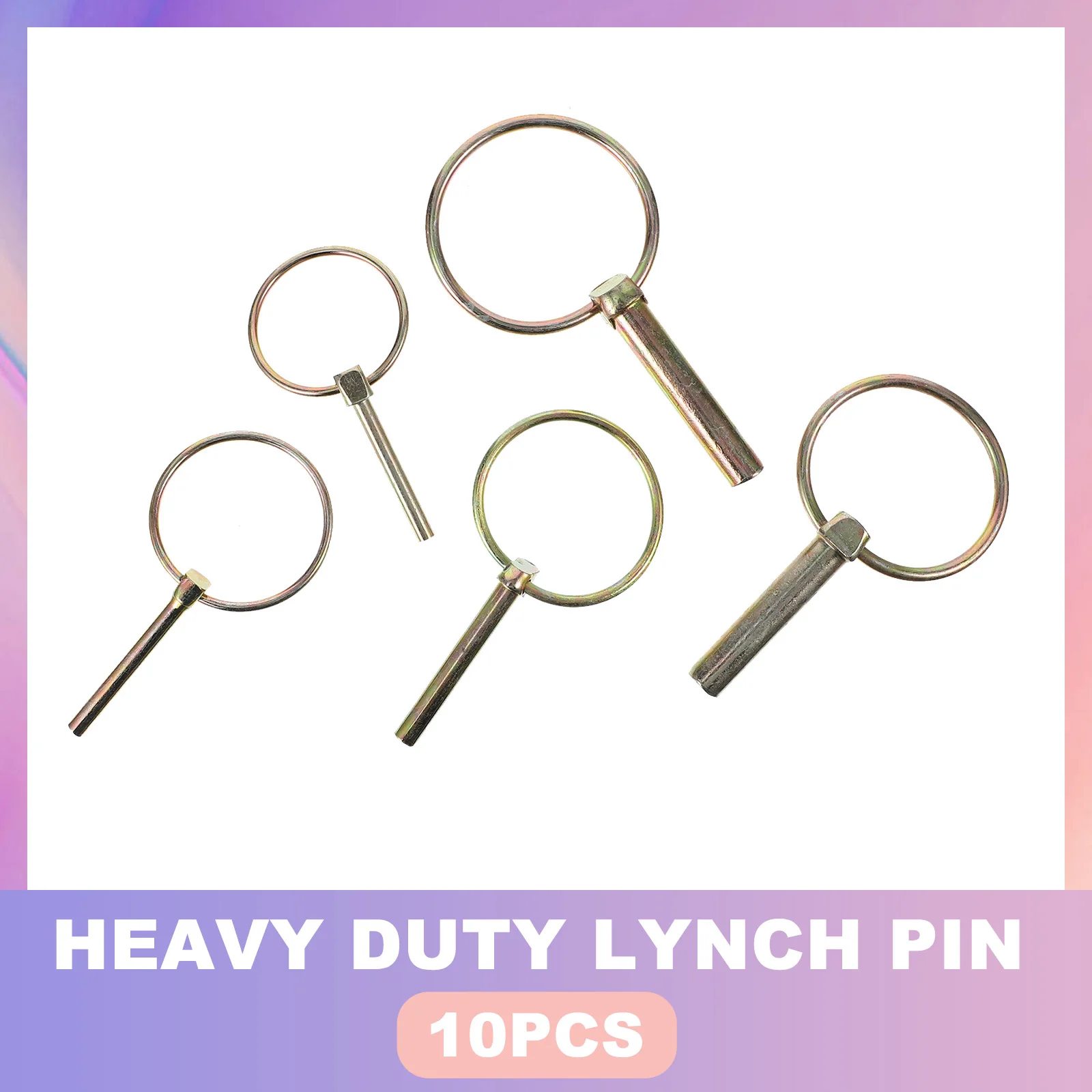 10 قطعة قفل أمان دبوس الزنك مطلي الكربون الصلب الثقيلة ل وصلة مقطورة جرارات زراعية جزازة الشاحنات الربيع تحميل رمح