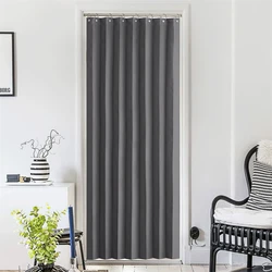 RYBHOME Accordian Style Door Curtains for Doorway Blackout Closet Curtains Room Divider Curtain for Living Room/Bathroom/Bedroom