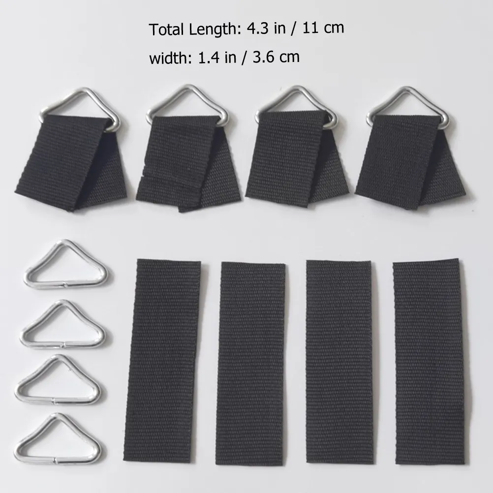 20Pcs Trampoline Triangle Ring Metal Buckles Corrosion Resistant for Jumping Bed Strap Mesh Webbing Triangle Ring