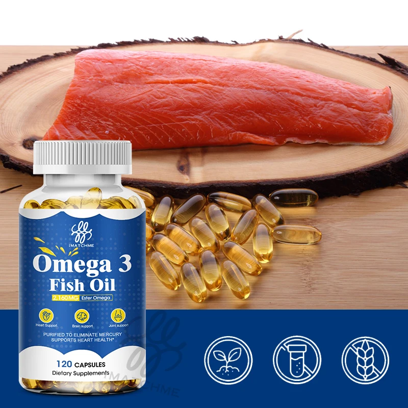 Omega 3 fish oil-benefits the cardiovascular system, protects eye fatigue, cognitive function, and learning ability, Boost Brain