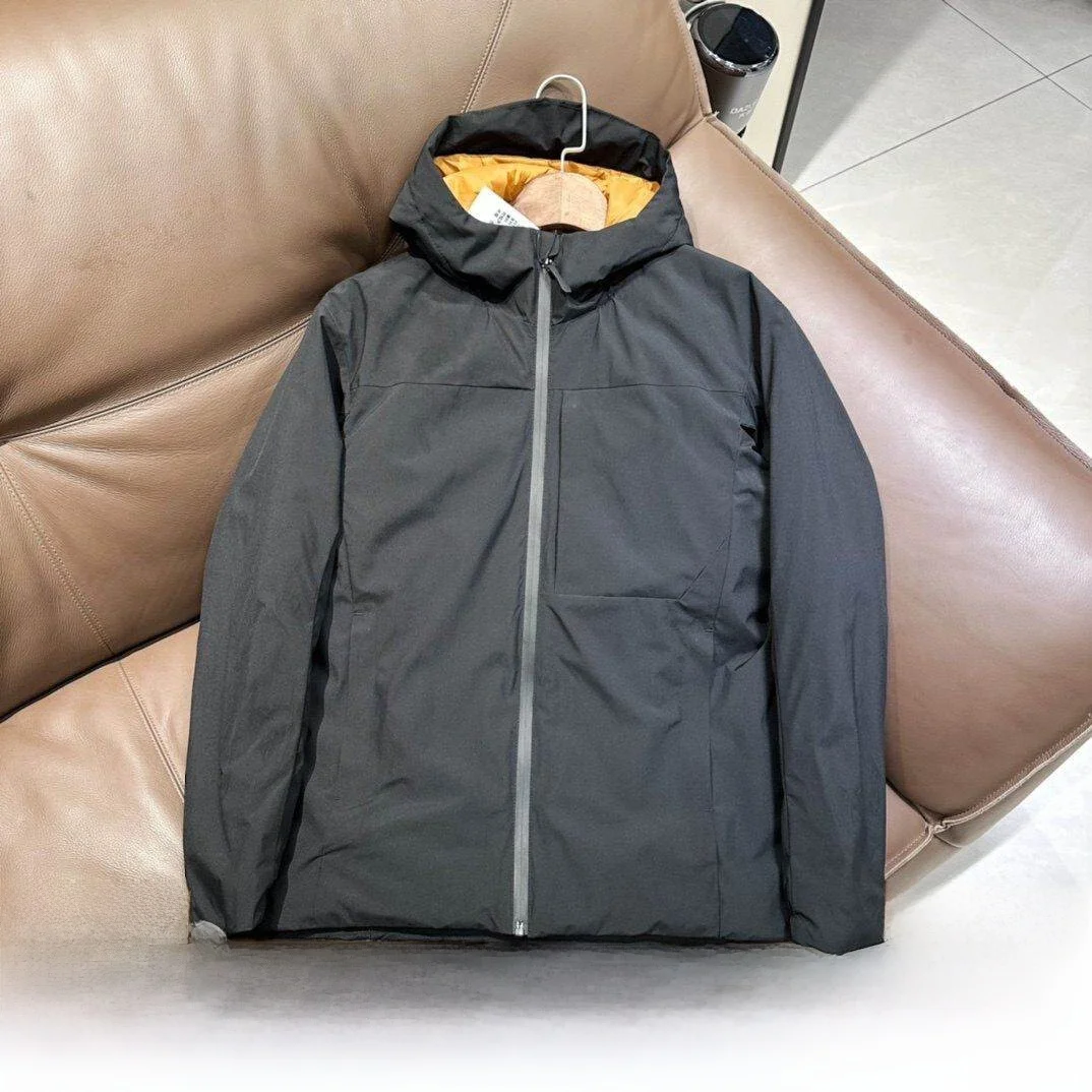 

Outdoor Men's Cotton Jaet Lightweight Design Thiened Hooded Windproof Water-resistant Warm Youth Faion Stand Fit