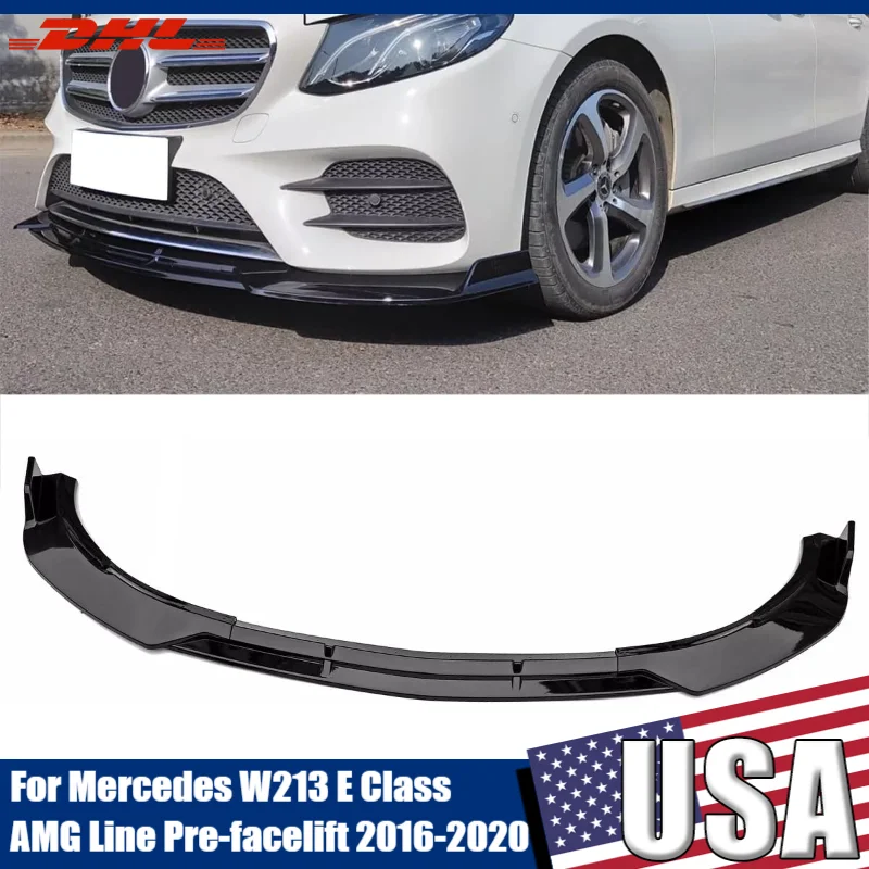 

Бампер для Mercedes Benz E class W213 E300 E400 E450 2017-2020 V-стиль, передний бампер, спойлер, губы, кузовные комплекты автомобиля, тюнинг