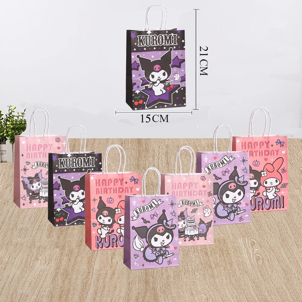 Kawali Kuromied Paper Tote Bags Birthday Party Mascot Candy Cookies Gift Bags Girls Princess Toys Christmas Arrangement Gift