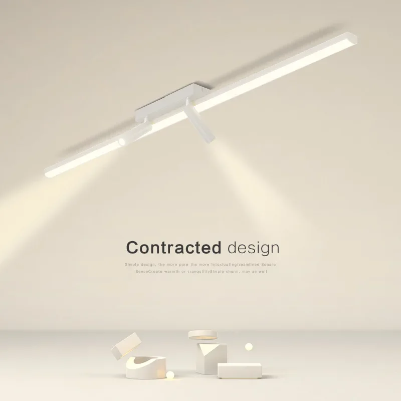 

2025 Nordic Led Ceiling Lamp For Living Dining Room Bedroom Closets Kitchen Aisle Strip Track Spotlight Background Lighting Fixt