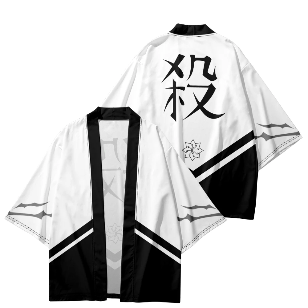 بدلة مكونة من قطعتين Shinazugawa Sanemi نمط ثلاثية الأبعاد الطباعة اليابانية سترة أحدث Haori Yukata موضة كيمونو السراويل مجموعات