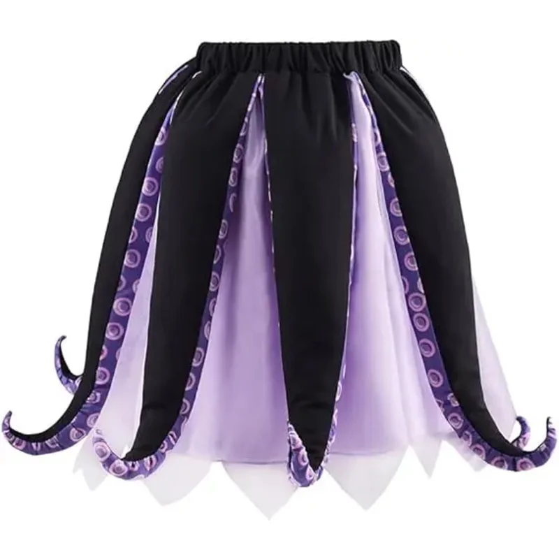 

aa69Ursula Black Purple Sea Witch Costume Octopus Tentacle Tutu Dress for Women Halloween Carnival Party Mermaid Cosplay
