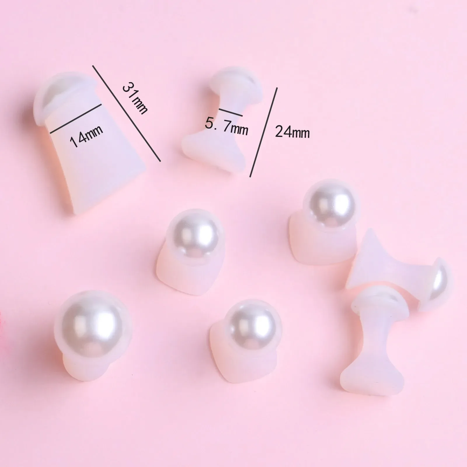 Separatore per dita dei piedi in silicone morbido con perle bianche da 8 pezzi per smalto, set di distanziatori per dita dei piedi per applicare lo smalto e ripara le unghie