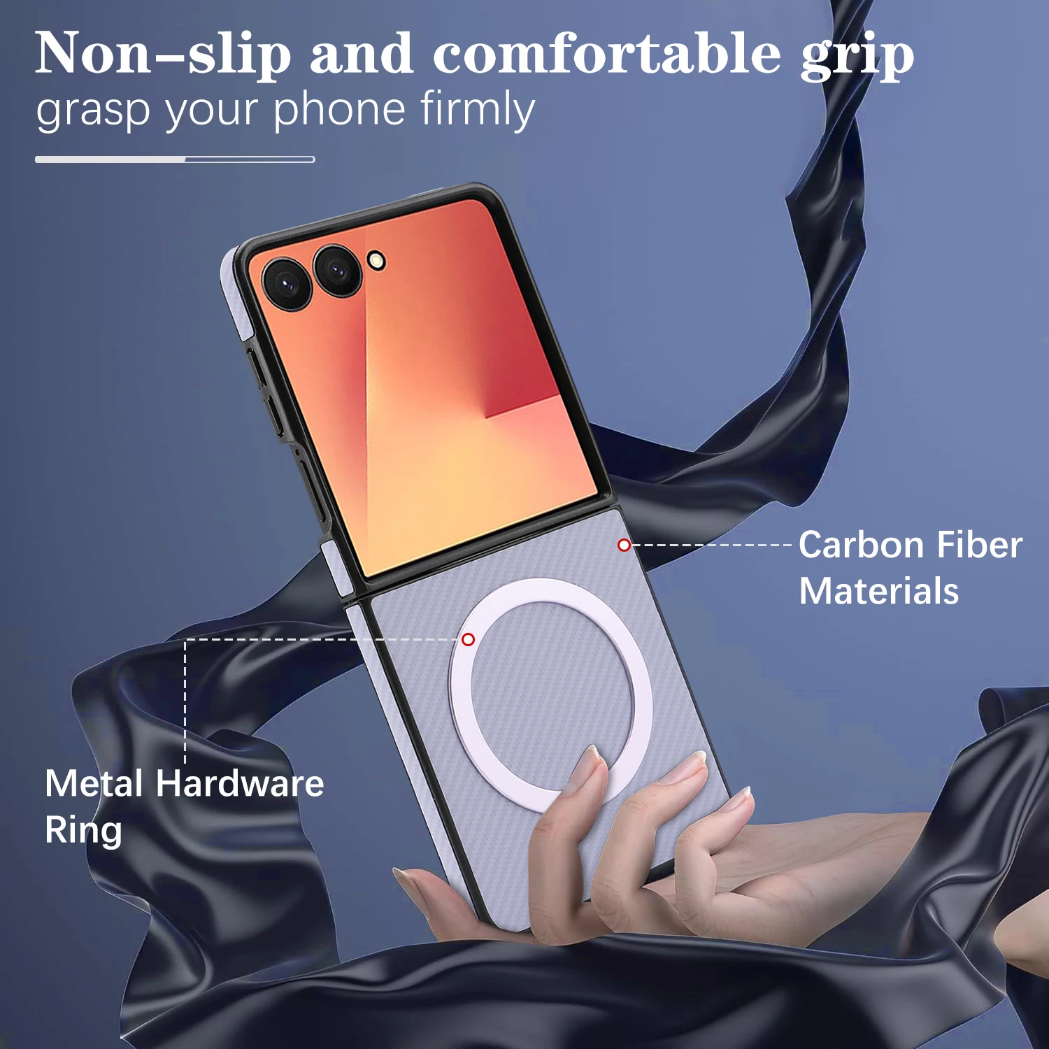 الفاخرة رقيقة جدا ألياف الكربون الجلود قضية الهاتف لسامسونج غالاكسي Z فليب 7 6 5 4 3 Flip7 FE الأعمال المغناطيسي Magsafe غطاء