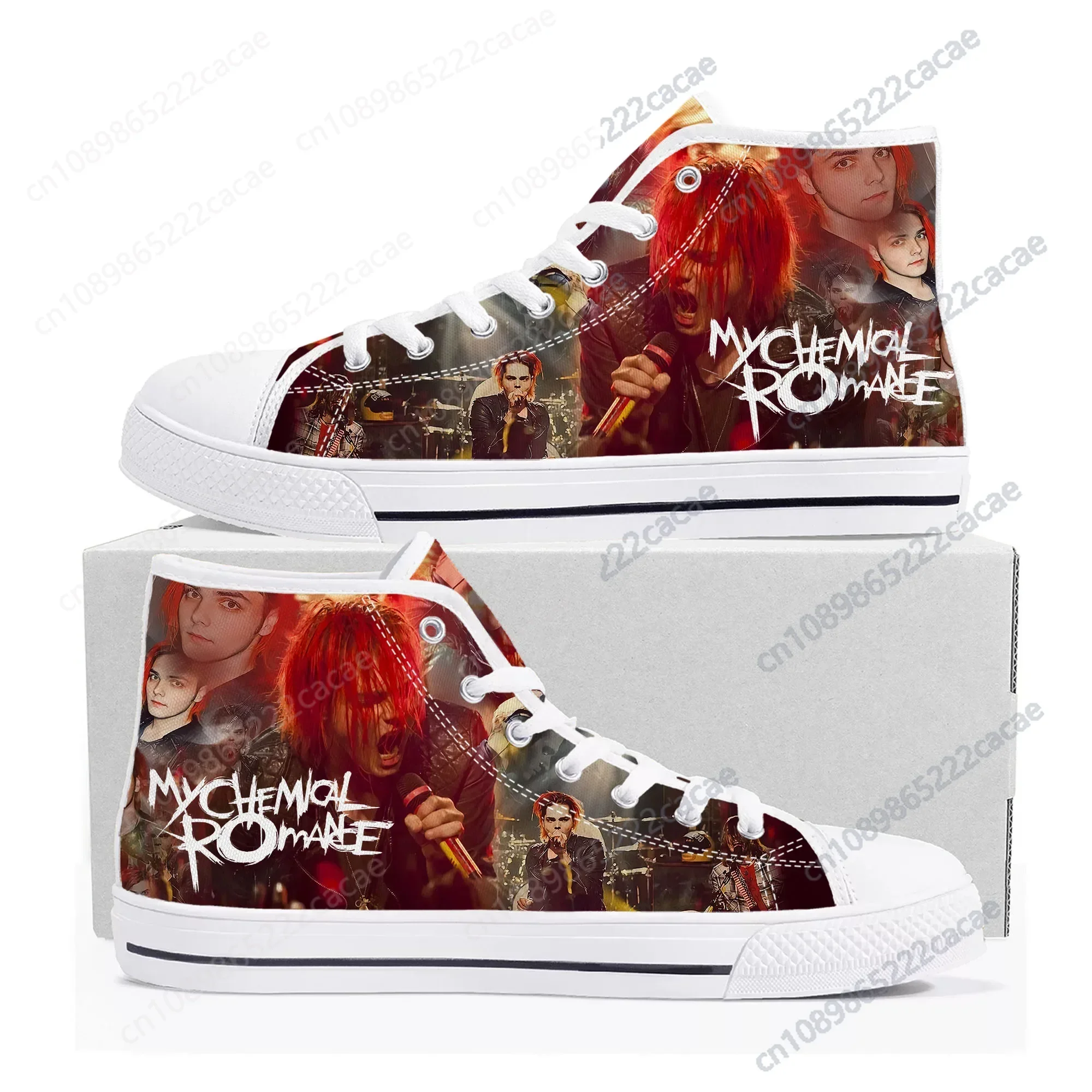 

My Chemical Romance Rock Band High Top High Quality Sneakers Mens Womens Teenager Canvas Sneaker Casual Couple Shoes Custom Shoe