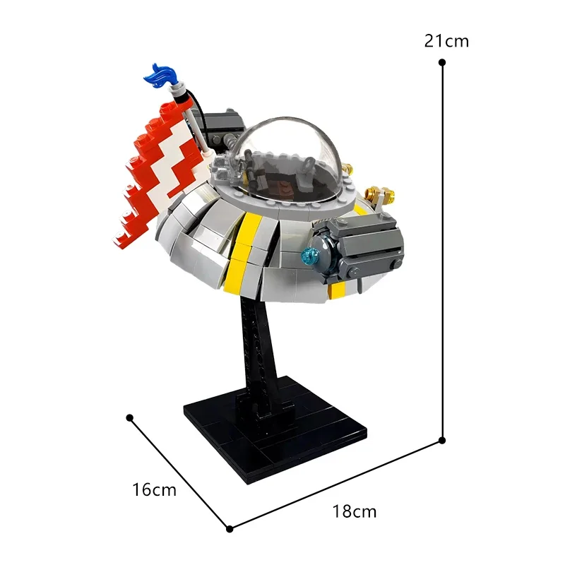 Space Fighter Spaceship Series   Rick Building block children's DIY puzzle toy decoration model gift