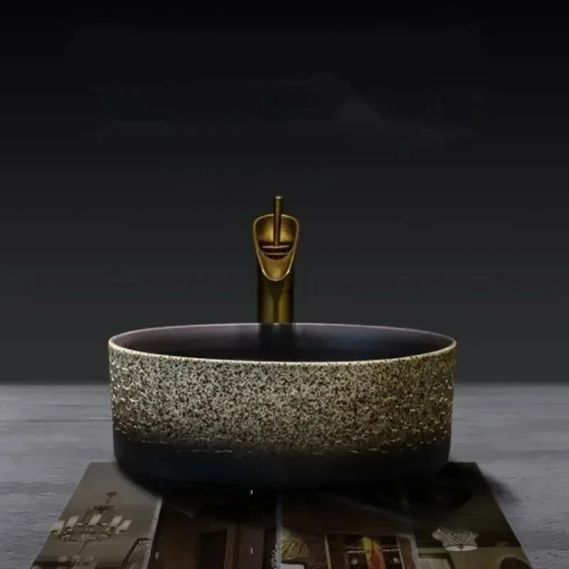 Bathroom Furniture Moroccan Style Ceramics Basin For Hotel Balcony Ceramic
