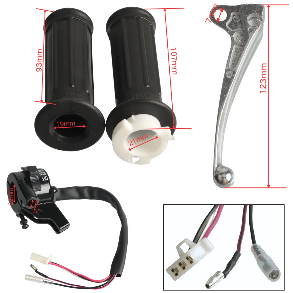 Throttle Housing Cable Start Switch Handle Grips Brake Lever Kit Fit Yamaha PW50 PY50 Peewee Y-Zinger 50cc Dirt Bike