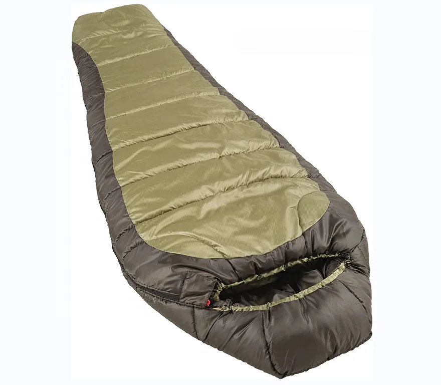 

Polyester Ripstop Waterproof -15degree Warm 350g Hollow Fiber Filling Mummy Sleeping Bag with Stuff Sack