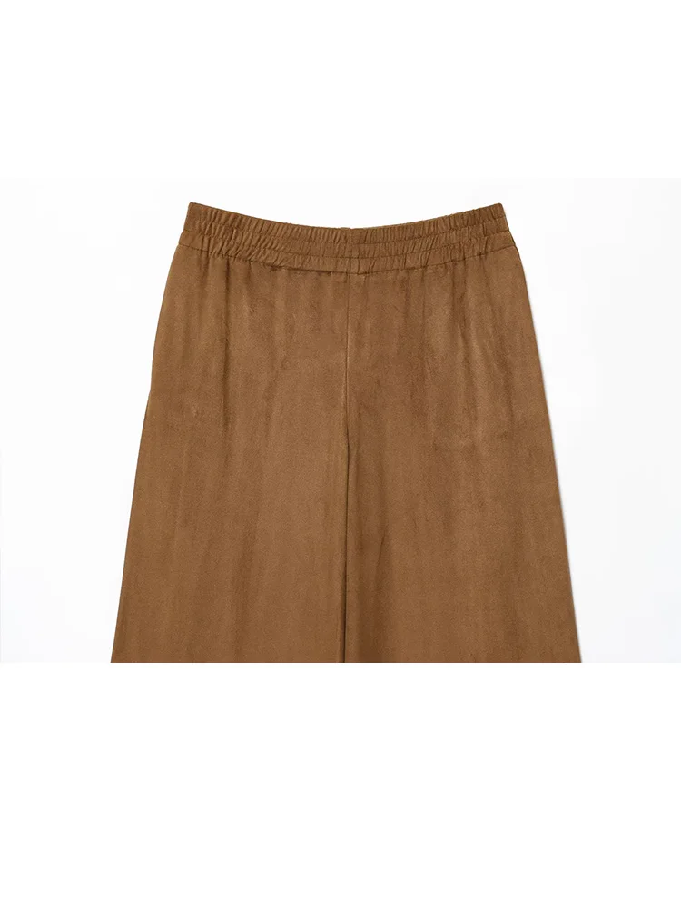 HH – chemises amples à lacets et col montant pour femmes, manches longues, boutons, poches à taille élastique, pantalon à jambes larges, ensemble 2 pièces solide, automne