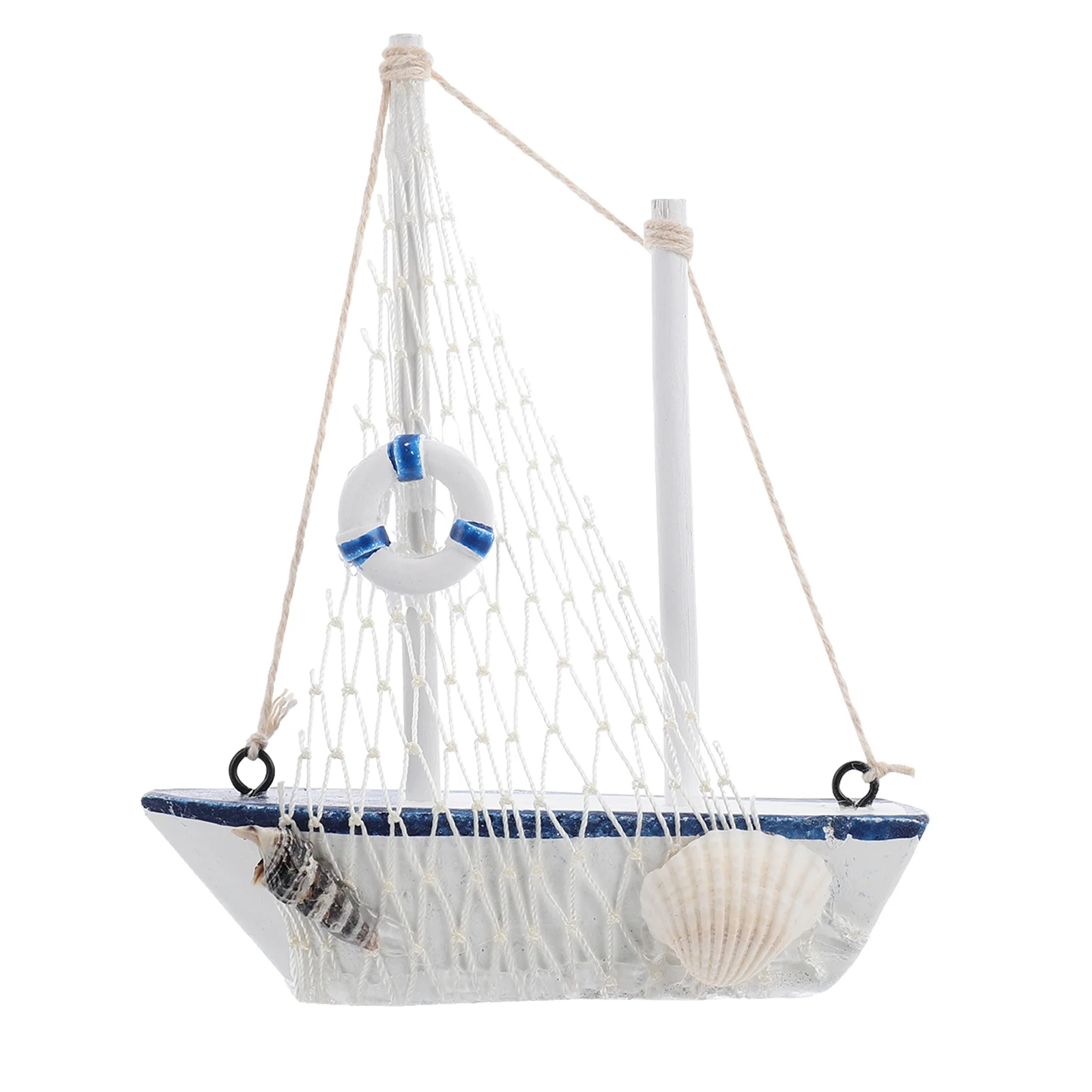 Mediterranean Sail Boat Sailing Model Decor Sailboat Crafts Sea Decorations for Home