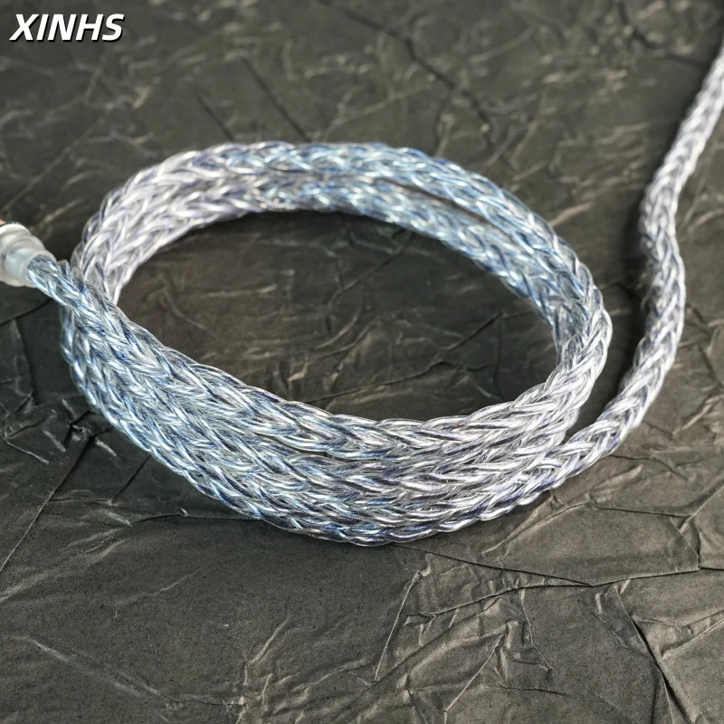 XINHS F22 8-Core Chenshuang Single Crystal Copper versilbertes Light Black Ink Kopfhörer-Upgrade-Kabel IE900/MMCX – Detail 5