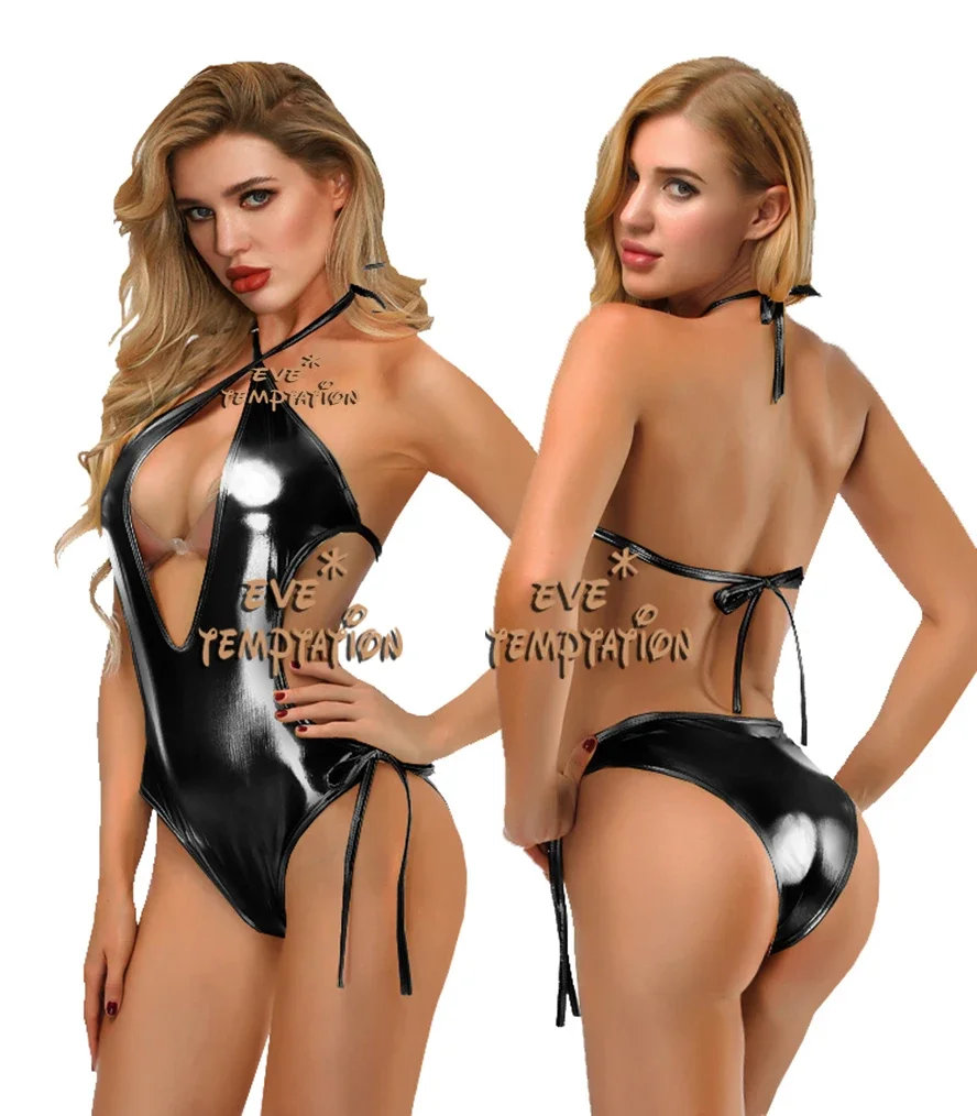 Sexy PVC Underwear Babydolls Lingerie Stripper Sleepwear notte Intimo Lenceria Pole Dance sexy costume sexy clothes for women