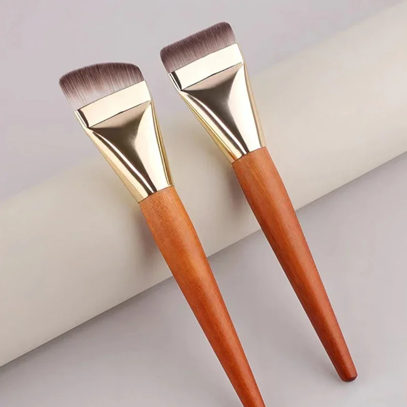 Ultra Thin Foundation Flat&Diagonal Brushes Set Soft Hair Face Foundation Lightweight and Thin Contour Brush Makeup Tool Hotsale