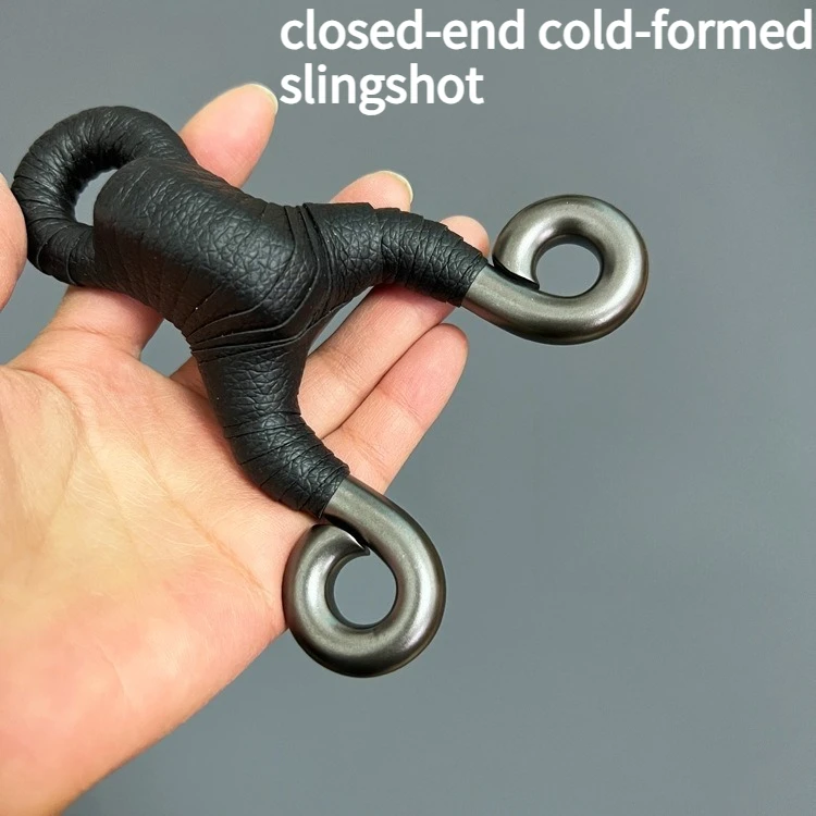 

Traditional Closed-end Cold-formed Slingshot with Round Leather and High Power Outdoor Slingshot