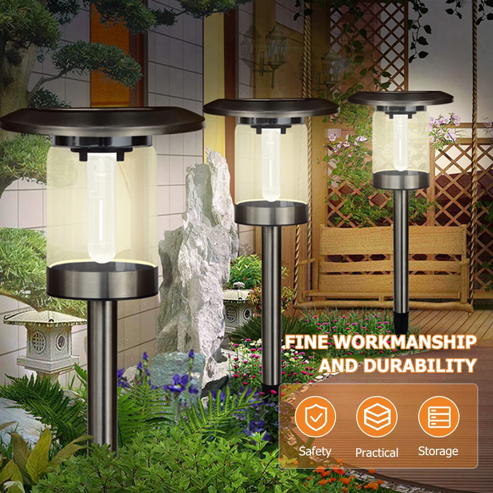 

Lawn Lamp Garden Decor Outdoor Solar Lights Stainless Steel Swing Path Light For Yard Driveway Efficient Solar Panel Weather