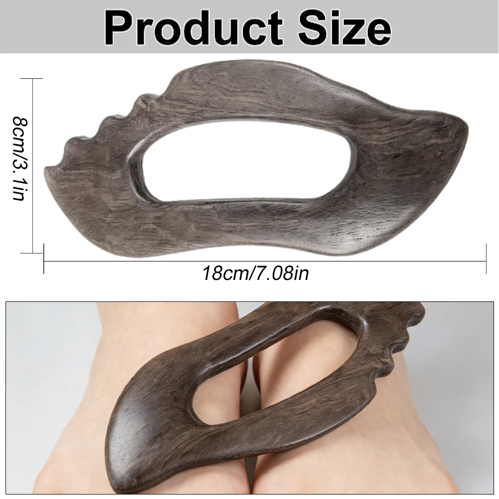 1PCS Wooden Lymphatic Drainage Massager,Body GuaSha Tool Manual Muscle Scraper,Body Gua Sha Paddle Cellulite Tool for Women &Men