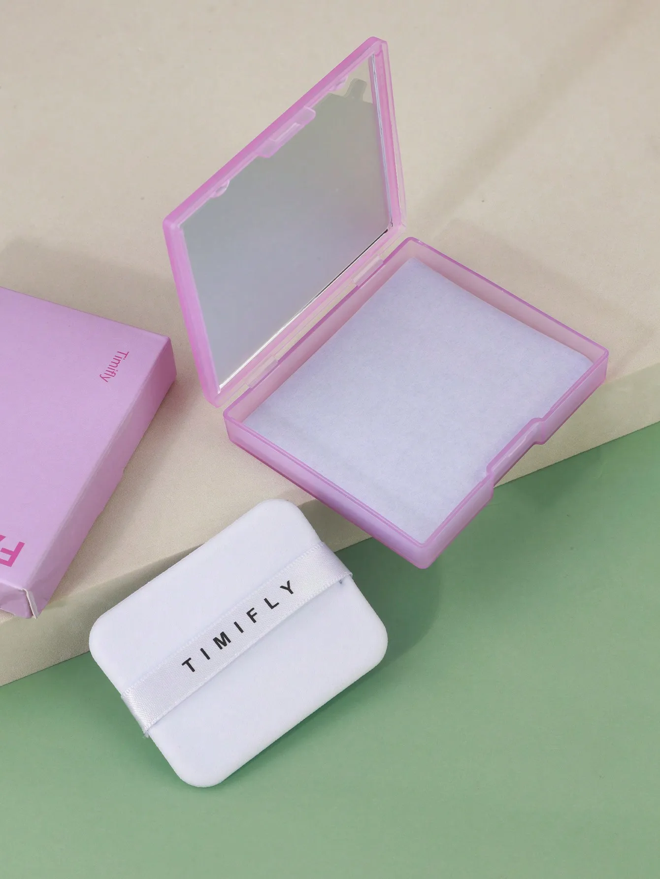 Portable Face Oil Blotting Paper With Mirror Case Makeup Oil‑Absorbing Sheets Box Compact Facial Oil Control Blotter Paper