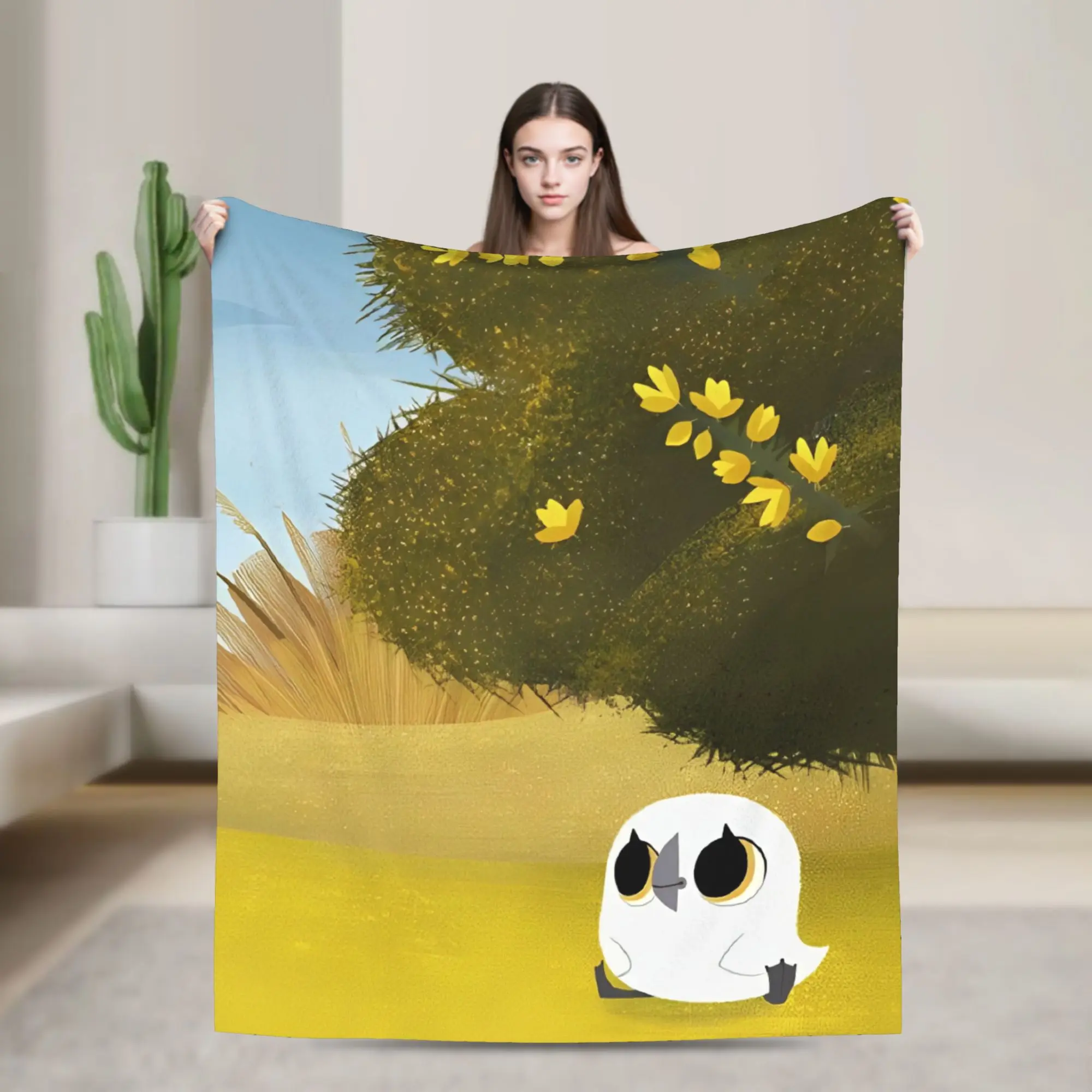Puffins Rock Baba Blanket Flannel  Lightweight Thin Throw Blankets for Home Couch Bedroom Quilt