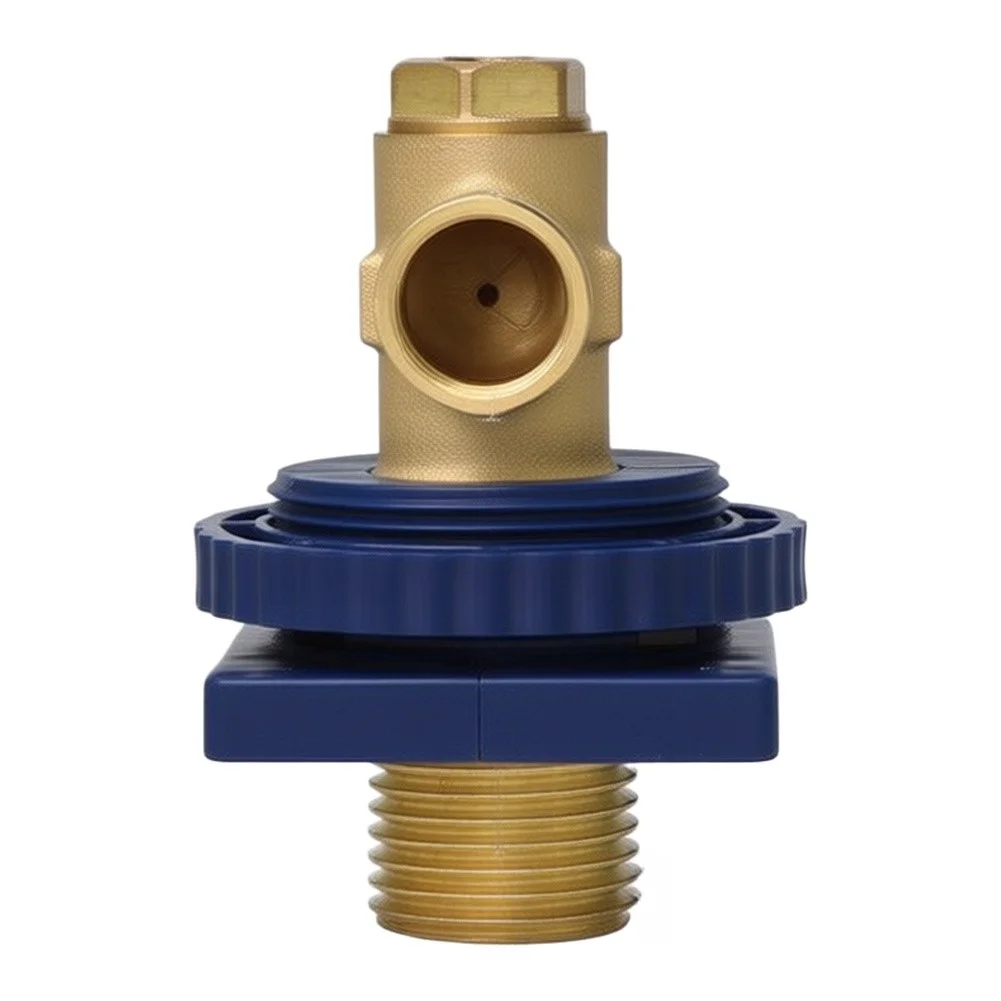 Brass Angle Valve with Backflow Prevention for Underground For sewage Pipes Stainless Steel 64x47mm Gold Finish