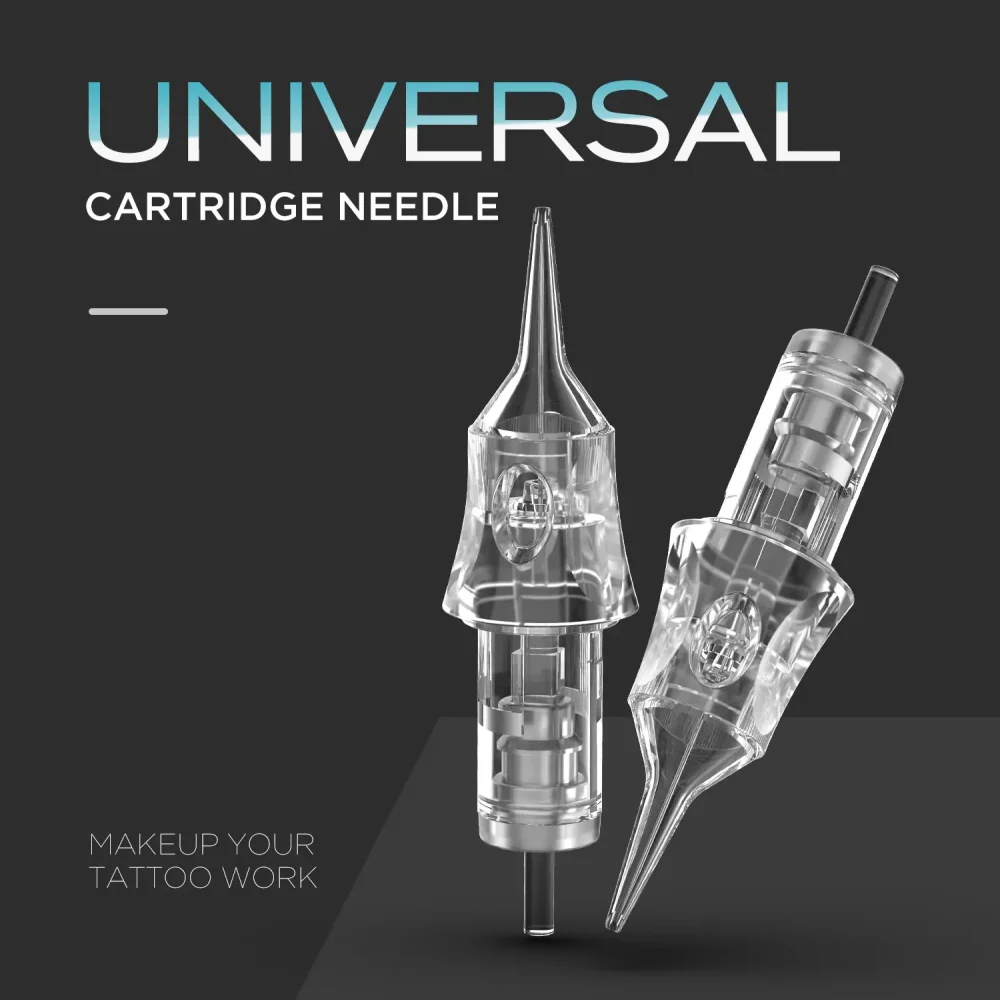 

NUOJO 10PCS 0.35mm 0.25mm 1R 3RL Disposable Tattoo Machine Needles Permanent Makeup Universal Tattoo Needle Cartridges
