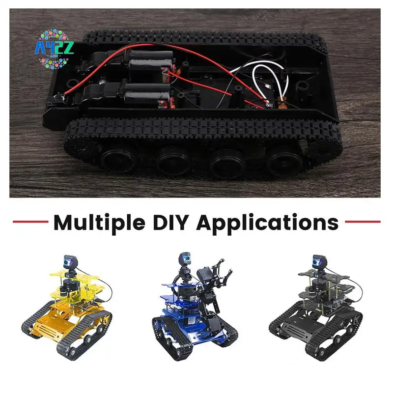 a42z-rc戦車スマートロボット戦車車シャーシキットゴム製トラッククローラーarduino-130モーターdiyロボットおもちゃ子供向け