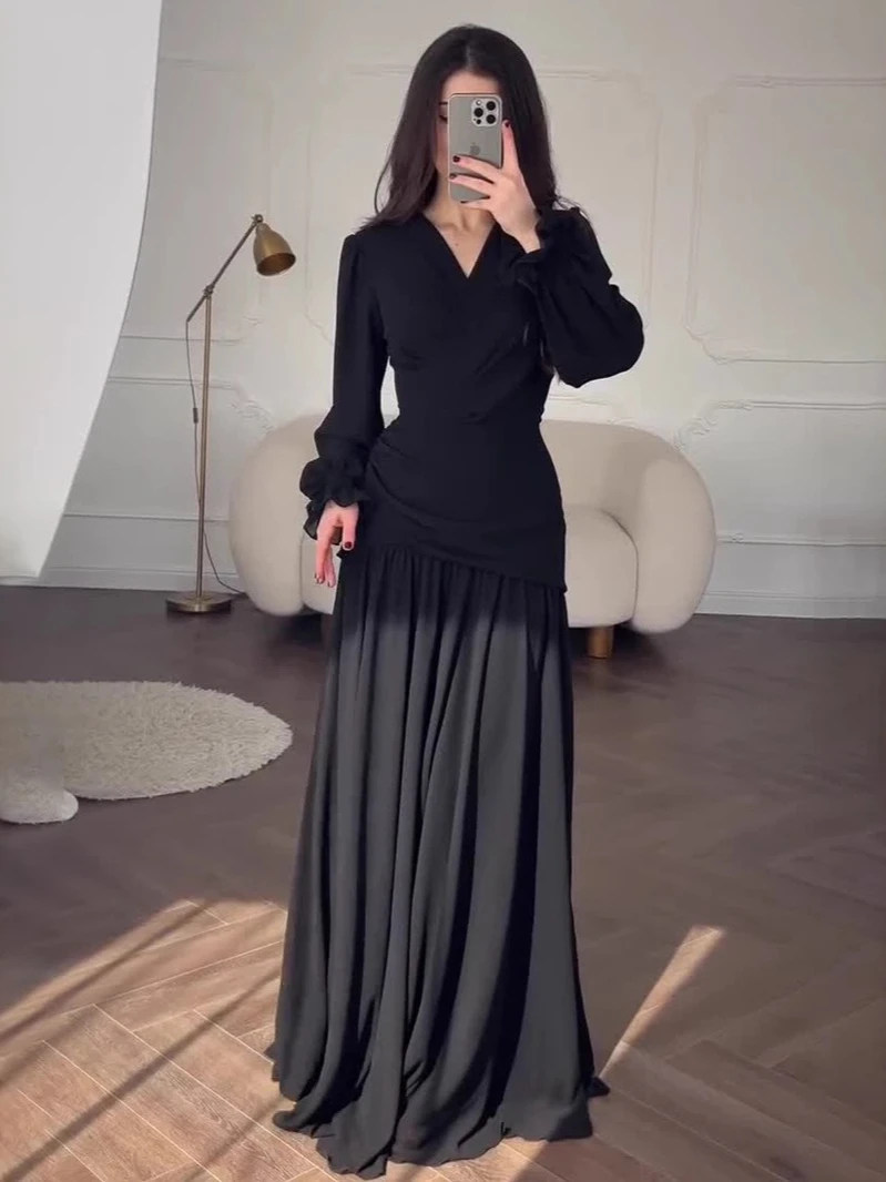 Eid femmes Robe musulmane Abaya mousseline de soie robes Largos fête Caftan Jalabiya Ramadan robes longues dubaï caftan arabe longue Robe 2025