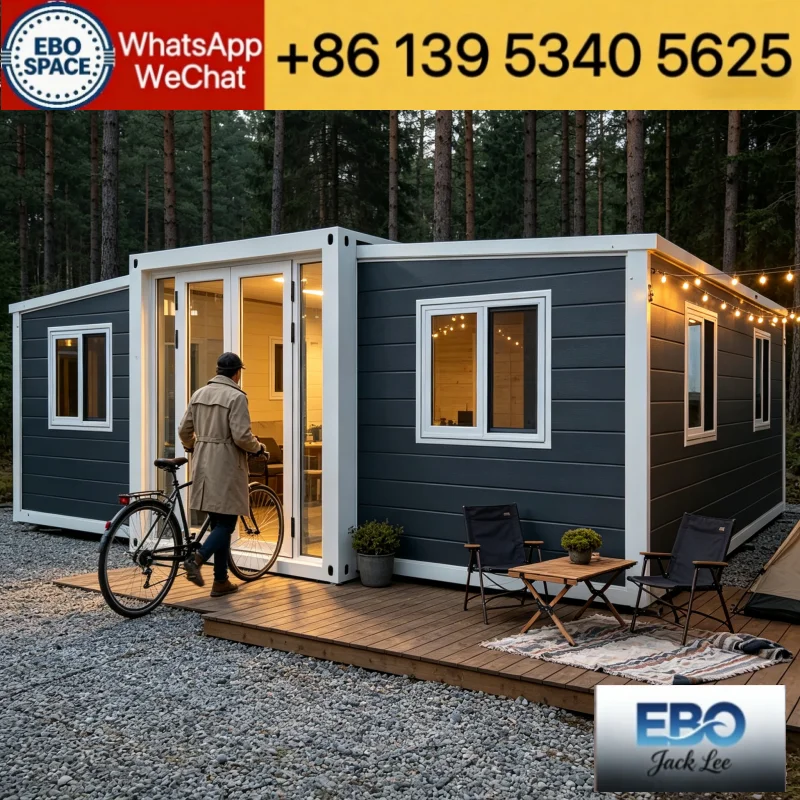 30ft expandable foldable garden house, 2-3 bedrooms, Made in China luxury Capsule Room for Sale