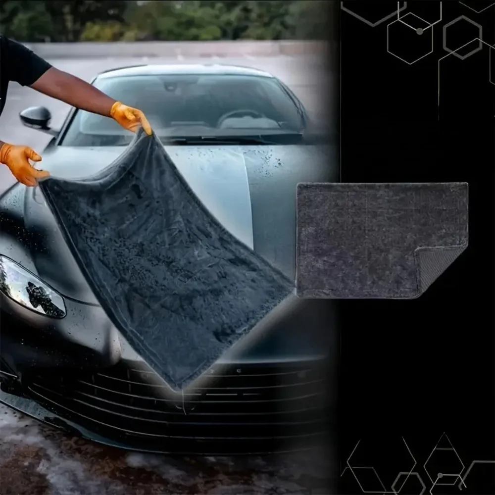 Car microfiber towels, large-sized and highly absorbent car cleaning cloths, efficient cleaning rags