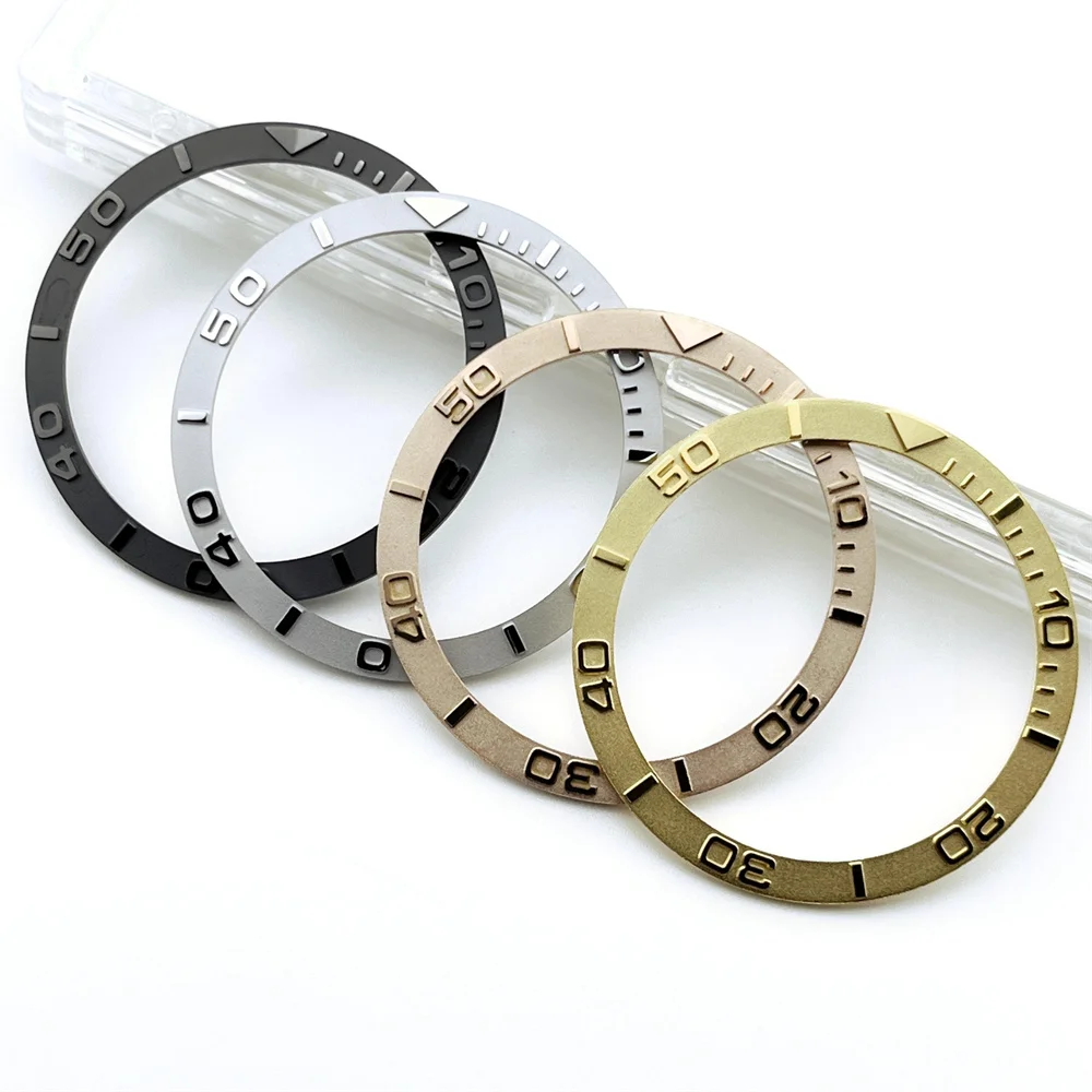 Anello cronometrato per yacht, lavorazione artigianale di precisione, anello in ceramica fantasma d'acqua, anello per orologio subacqueo, cassa dell'orologio NH35, anello a forma convessa, 38