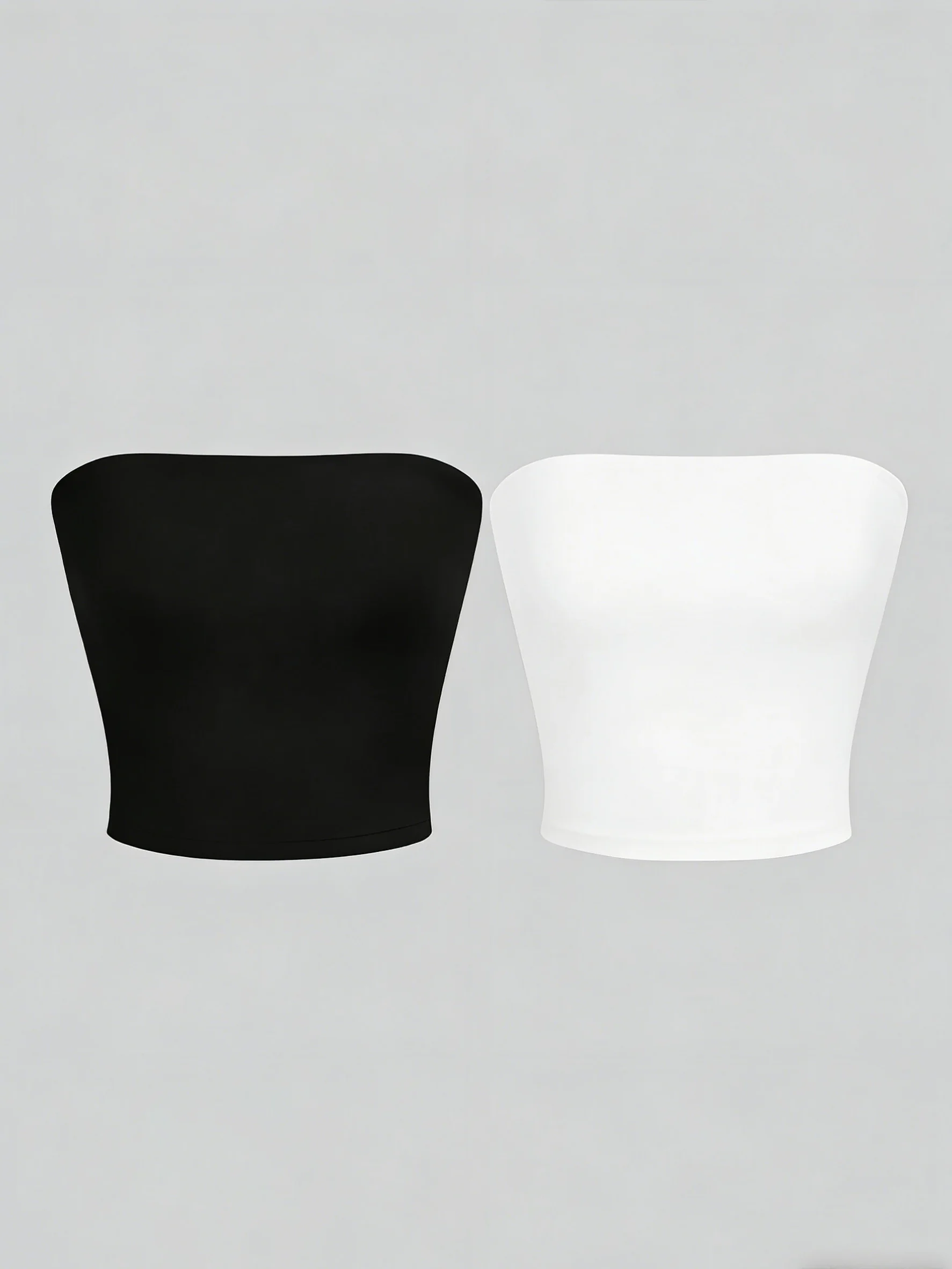 Two women's strapless blouses, sleeveless backless halter-neck summer sexy short-sleeved blouses