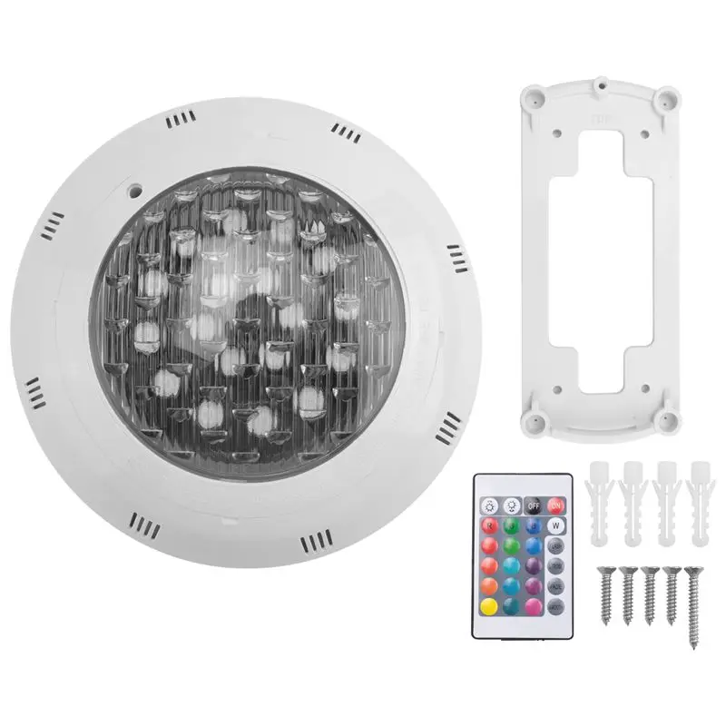 DT19-7 Colors 24V 18W LED RGB Underwater Swimming Pool Bright Light /Remote Control