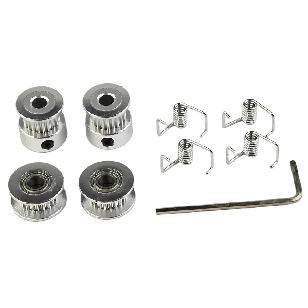 2X 20 Teeth Pulley with 6mm Timing Belt & 2X Idler Tension F8M6 Set for Linear Motors Rubber & Aluminum Construction
