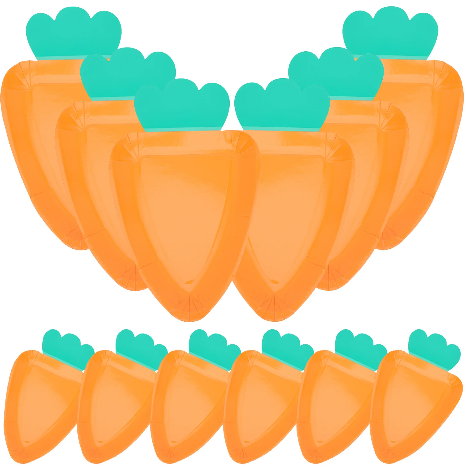 

12pcs Paper Plates Disposable Orange Dinner Food Plates Food Gathering Festival Party Accessories Kitchen Barware