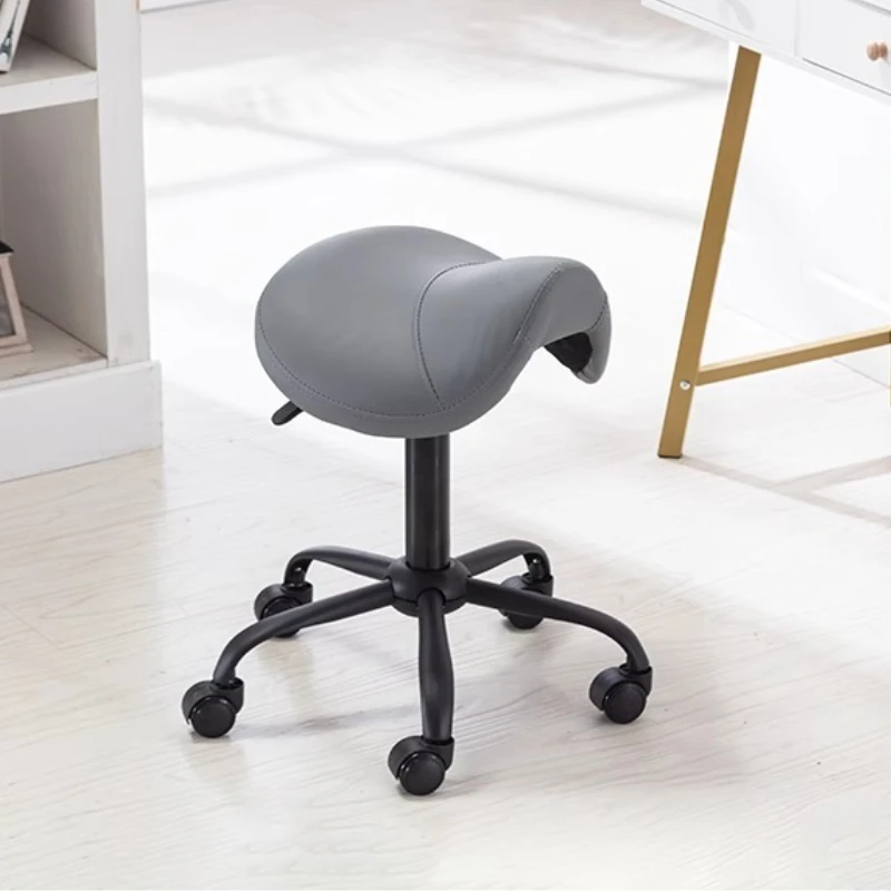 Beauty Salon Saddle Stool 360° Swivel Hydraulic Lift Chair Ergonomic Dental Work Seat Anti-Fatigue Salon Stool with PU Cushion