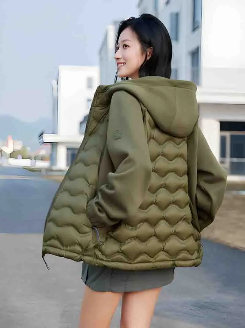 بطانة مشروط لخريف الركبة للسيدات من Parkas مبطنة بطبقات مزدوجة وبطانة عمودية ممتدة للتخسيس الخالدة