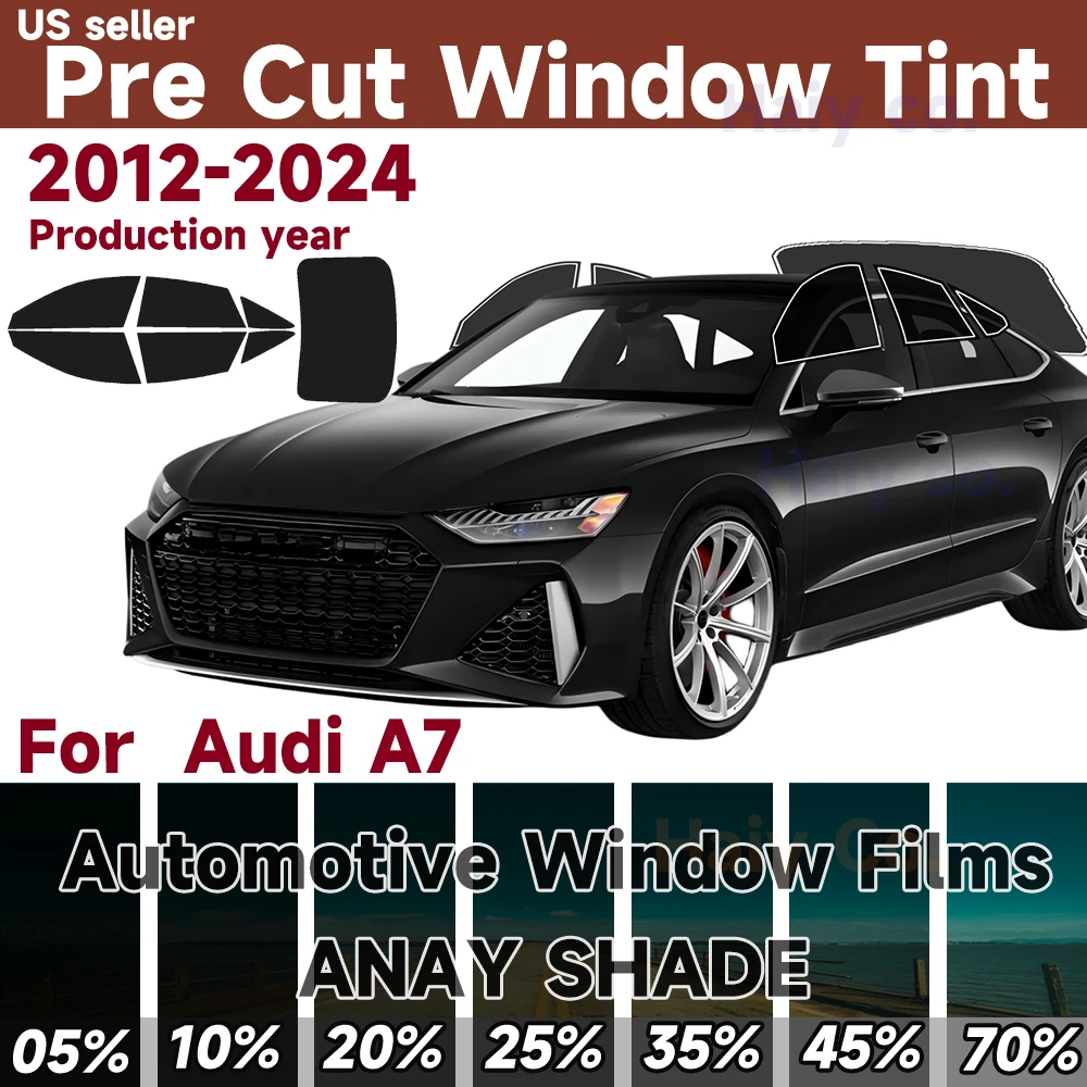 Precut Windows Tint Film Sun Blocking Protection Privacy Anti Shatter Glass 2 Ply Film Any Tint Shade Kit for Audi A7 2012-2024