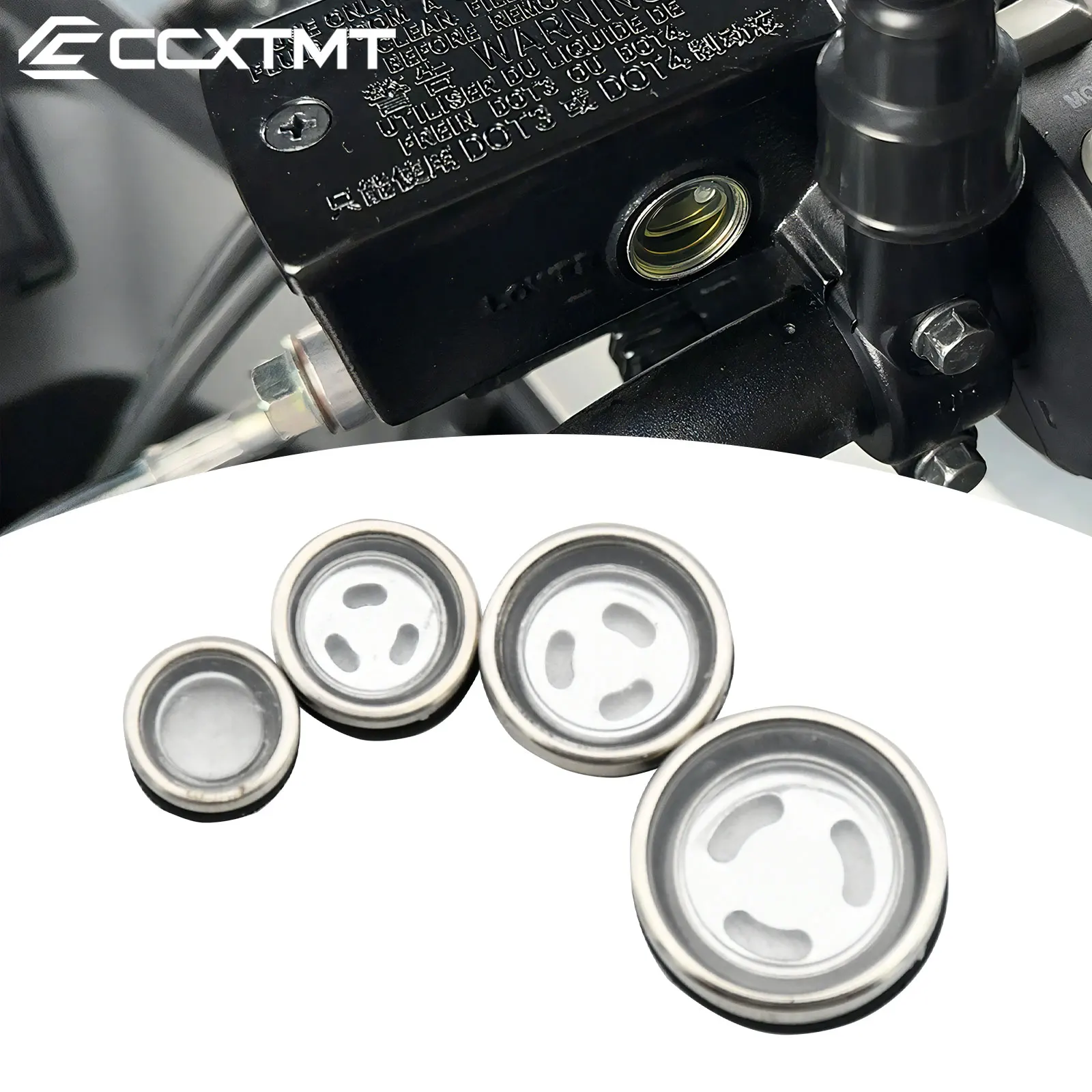 Motorcycle 10/12/14/18mm Master Cylinder Brake Pump Oil Window Mirror Sight Glass Gasket For Honda KTM Kawasaki BWM Yamaha T700