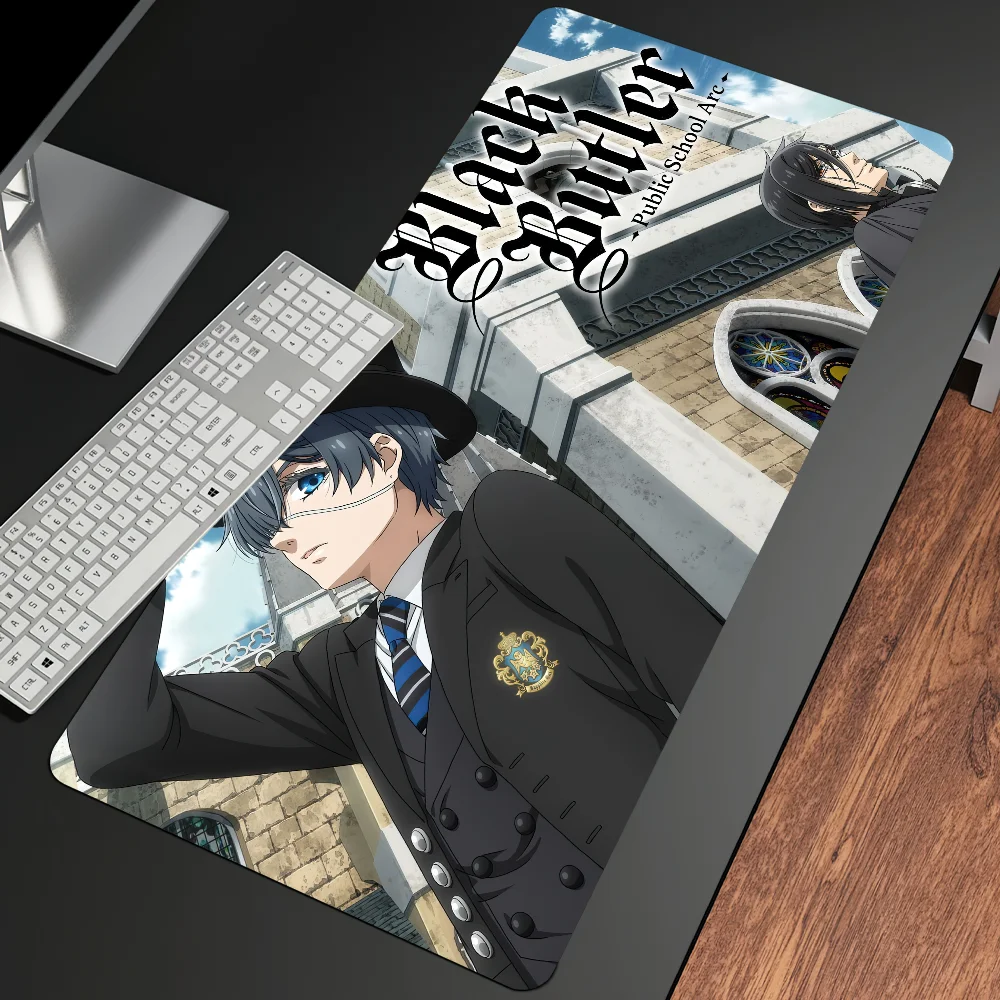 Black Butler Public School Arc Mouse Pad For PC Gamer Desktop Decoration Office Mouse Mat Deskmat Rug