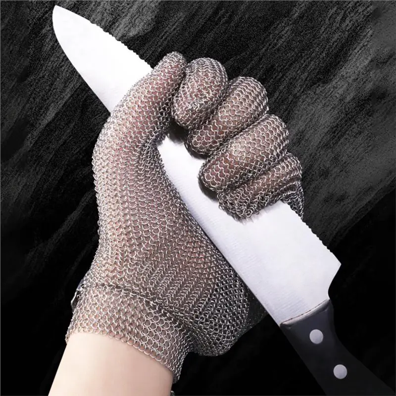 Professional Multi-Purpose Butcher Glove M Model Anti-Cutting Gloves Stainless Steel Mesh Adjustable Wrist Buckle Design