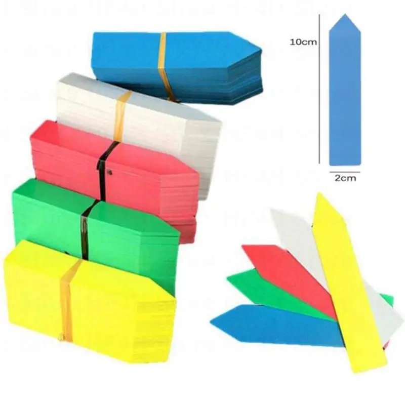 PVC Plants Labels Flower Pots Markers Sign Tree Waterproof vegetable flower Tags 10cm herbs Garden Tools B4